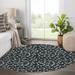 White 36 x 24 x 0.08 in Area Rug - East Urban Home Animal Print Charcoal/Gray Area Rug Polyester | 36 H x 24 W x 0.08 D in | Wayfair