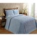 Bungalow Rose Rio Standard Cotton 116 TC Coverlet/Bedspread Set Chenille/Cotton in Blue | Full/Double Coverlet + 2 Standard Pillowcases | Wayfair