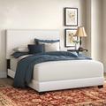 Latitude Run® Vaules Upholstered Platform Bed Upholstered in White | 47.25 H x 58 W x 81.5 D in | Wayfair LATT4585 38018802