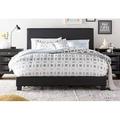 Latitude Run® Vaules Upholstered Platform Bed Upholstered in White/Black | 47.25 H x 58 W x 81.5 D in | Wayfair LATT4585 38018799