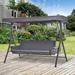 Arlmont & Co. Juell Patio Porch Swing Metal in Gray | 72 H x 51.25 W x 51.25 D in | Wayfair 38455C719DD8482791E04D0F90D340DA