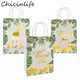 Chicinlife – sacs en papier de remerciement 5 pièces animaux Safari de la Jungle avec feuilles de