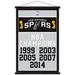 "San Antonio Spurs 5-Time NBA Finals Champions 24'' x 35'' Champs Framed Hanging Poster"