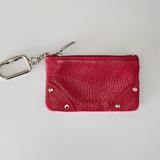 Burberry Accessories | Burberry Red Leather Zip Coin Case | Color: Red | Size: Os