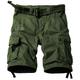 KOCTHOMY Men's Classic Cotton Cargo Shorts Casual Relaxed Fit with Multi Pocket ArmyGreen 34