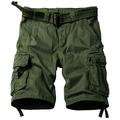 KOCTHOMY Men's Classic Cotton Cargo Shorts Casual Relaxed Fit with Multi Pocket ArmyGreen 32