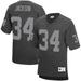 Men's Mitchell & Ness Bo Jackson Black Los Angeles Raiders Retired Player Name Number Acid Wash Top