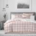 The Tailor's Bed Buffalo Creek Plaid Standard Cotton Comforter Set Polyester/Polyfill/Cotton in White/Indigo | Wayfair BUF2-BAN-BSH-CMF-SQ-3PC