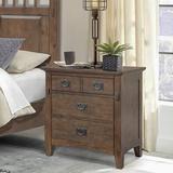 Sunset Trading 3 - Drawer Nightstand in Brown Wood in Brown/Green | 30 H x 30 W x 17 D in | Wayfair CF-4936-0877