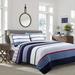 Latitude Run® Quarterrio Blue/Red Standard Cotton 180 TC Reversible 3 Piece Quilt Set Cotton in Blue/Red/White | Twin Quilt | Wayfair