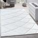 White 96 x 2 in Area Rug - Mercer41 Plush Fluffy Shine 3D Geometric Dimond Shag Area Rug/Carpet SR722WHT Polyester | 96 W x 2 D in | Wayfair