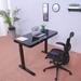 Inbox Zero Height Adjustable Standing Desk Glass/Metal in Black | 23 W x 47 D in | Wayfair 85E017EE99924ABFB363DF8B8901E134