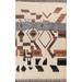 Tribal Oriental Moroccan Area Rug Wool Hand-knotted Dining Room Carpet - 6'10" x 11'0"