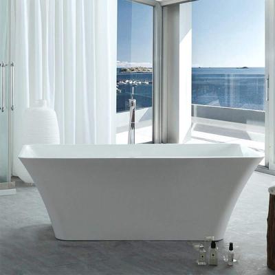 Randolph Morris Lily 55 Inch Acrylic Double Ended Freestanding Tub RMJ5-BB