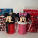 Disney Dining | Disney Party Set Mickey And Minnie Mouse Handled Covered Cups Decor Bags New | Color: Pink/Red | Size: Os