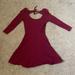 American Eagle Outfitters Dresses | American Eagle Burgundy Skater Dress | Color: Red | Size: Xxs