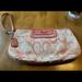 Coach Bags | Coach Ashley Pleated Coral & Tan Wristlet | Color: Cream/Pink | Size: Os