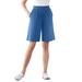 Plus Size Women's 7-Day Knit Short by Woman Within in Royal Navy (Size 2X)