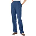 Plus Size Women's 7-Day Knit Straight Leg Pant by Woman Within in Royal Navy (Size 3X)