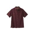 Men's Big & Tall Short Sleeve Printed Check Sport Shirt by KingSize in Window Pane (Size 8XL)