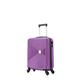 FLYMAX 55x40x20 4 Wheel Super Lightweight Cabin Luggage Suitcase Hand Carry on Flight Travel Bags Approved On Board Fits Easyjet Ryanair Jet 2 BA Purple