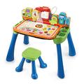 VTech 5-in-1 Magischer Schreibtisch – Interaktiver Kinderschreibtisch inkl. Hocker – Mit Kreidetafel, Staffelei, Schreibfeld und Projektor – Für Kinder von 3-6 Jahren