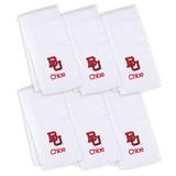 Infant White Boston University Personalized Burp Cloth 6-Pack