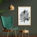 East Urban Home Hand Drawn Jaguar Profile Wildlife Jungle Animal Safari Theme - Picture Frame Graphic Art Print on Fabric Fabric in Green | Wayfair