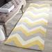 Gray/Yellow 30 x 0.63 in Area Rug - Ebern Designs Sanyla Hand-Tufted Wool Grey/Gold Area Rug Wool | 30 W x 0.63 D in | Wayfair