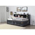 Trent Austin Design® Diaundra Twin Iron Daybed w/ Trundle Wood/Metal in Gray/Black | 39 H x 50 W x 78 D in | Wayfair
