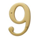 Baldwin Solid Brass Residential House Number 9