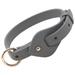 Grey 'Ever-Craft' Boutique Series Adjustable Designer Leather Dog Collar, Small, Gray