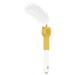Yellow 'KITIQUE" 3-in-1 Retractable and Extendable Feathered and Laser Wand Kitty Cat Teaser, .17 LB