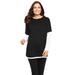 Plus Size Women's Layered-Look Crewneck Tee by Woman Within in Black (Size 34/36) Shirt