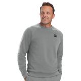 Under Armour Men's Rival Fleece Crew (Size S) Pitch Gray Light Heather/Onyx White, Cotton,Polyester
