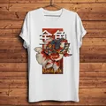 T-shirt manches courtes homme streetwear unisexe estival et humoristique avec poisson rouge