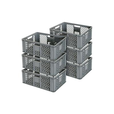 BRB 6 Euroboxen / Bäckerkisten, LxBxH 600 x 400 x 240 mm, grau, lebensmittelecht Image
