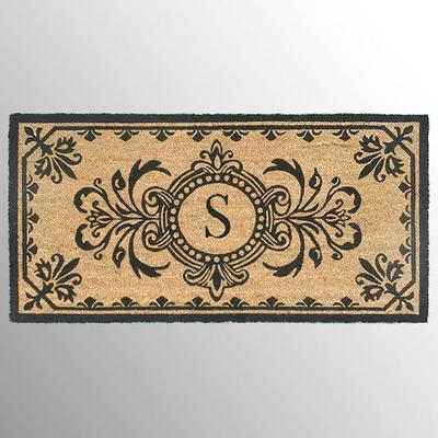 Dwell Vine Monogram Mat Black, H, Black