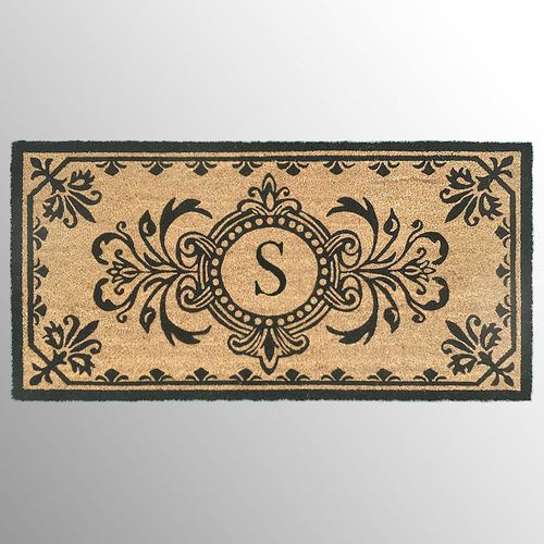 Dwell Vine Monogram Mat Black, D, Black