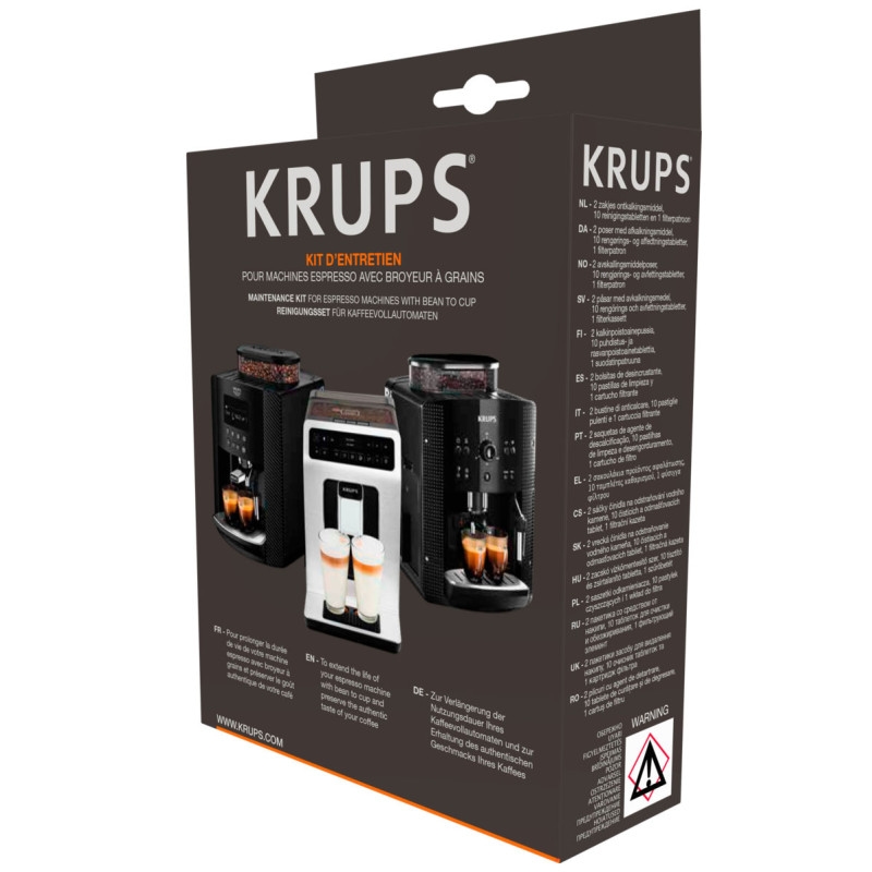 Krups XS530010 Pflege-/Reinigungsset für Kaffeevollautomaten Espressomaschinen Image