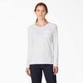 Dickies Women's Cooling Long Sleeve Pocket T-Shirt - White Size 2Xl (SLF400)