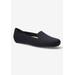 Extra Wide Width Women's Hathaway Flat by Bella Vita in Navy Knit (Size 11 WW)