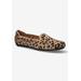 Extra Wide Width Women's Hathaway Flat by Bella Vita in Leopard Knit (Size 9 WW)