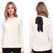 Kate Spade Sweaters | Kate Spade Fluffy Wool Bow Back Sequin Sweater Xs | Color: Black/Cream | Size: Xs