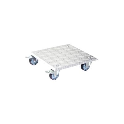 WAGNER Pflanzenroller ALASKA 28 x 28 x 7,5 cm, Alu Riffelblech, Softrollen&Bremsen, Tragkraft 100 kg, DE Ware - 20700401