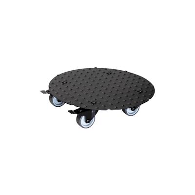 WAGNER Pflanzenroller ALASKA BLACK Ø 30 x 7,5 cm, Alu Riffelblech, Softrollen&Bremsen, max. 150 kg, DE Ware - 20700701