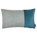 McAlister Textiles - Skye Velvet Border Tweed Pillow - Teal - Polyester Filler - 50cm x 30cm