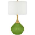 Gecko Green Nickki Brass Modern Table Lamp