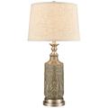 Dimond Strangford Leaf-Patterned Gray Ceramic Table lamp