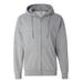 Independent Trading Co. SS4500Z Midweight Full-Zip Hooded Sweatshirt in Grey Heather size Medium | Cotton/Polyester Blend SS450Z
